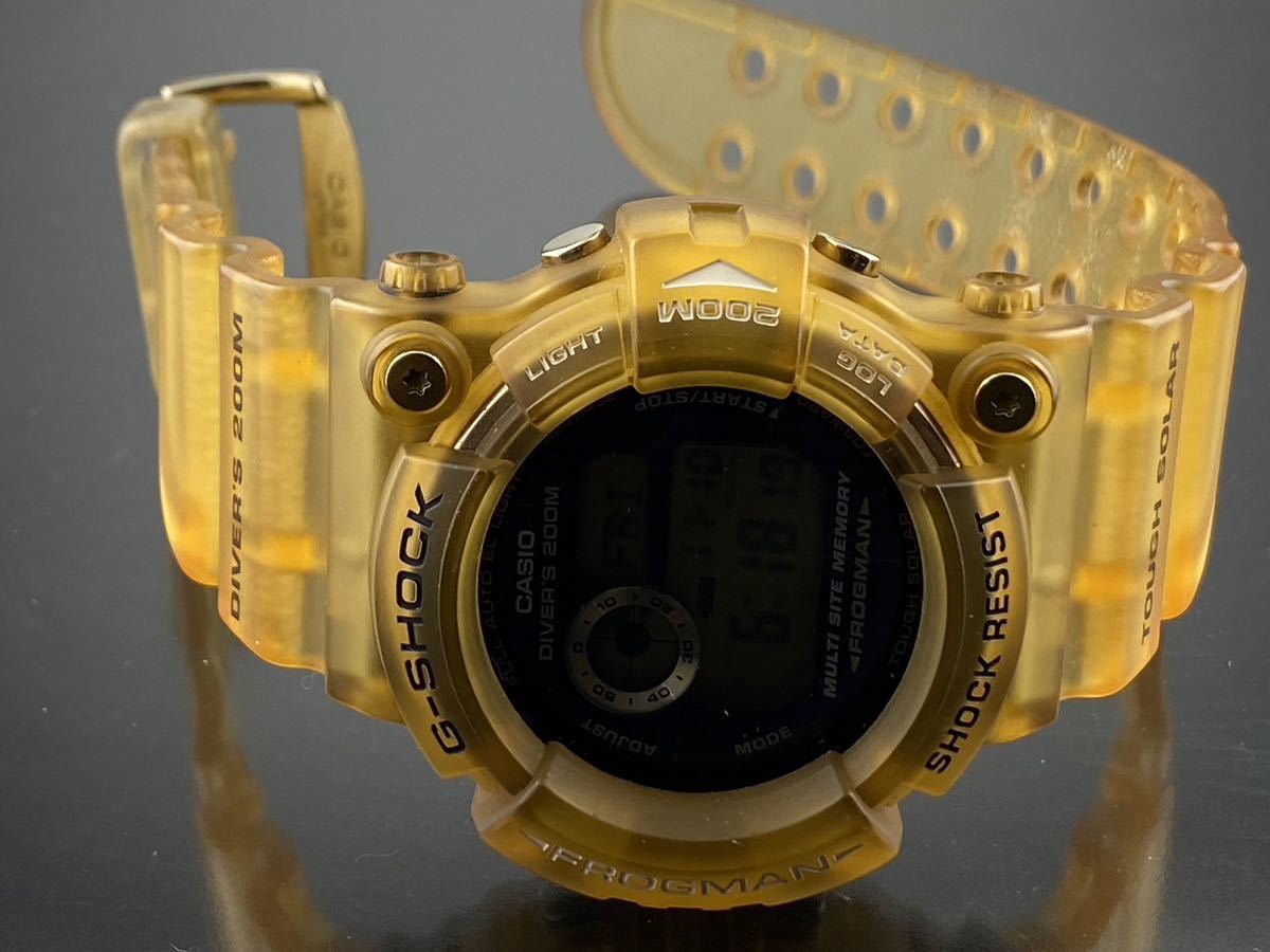 [B600]ソーラーバッテリー新品 1円～☆メンズ腕時計 CASIO カシオ Gショック フロッグマン FROGMAN チタン _画像10