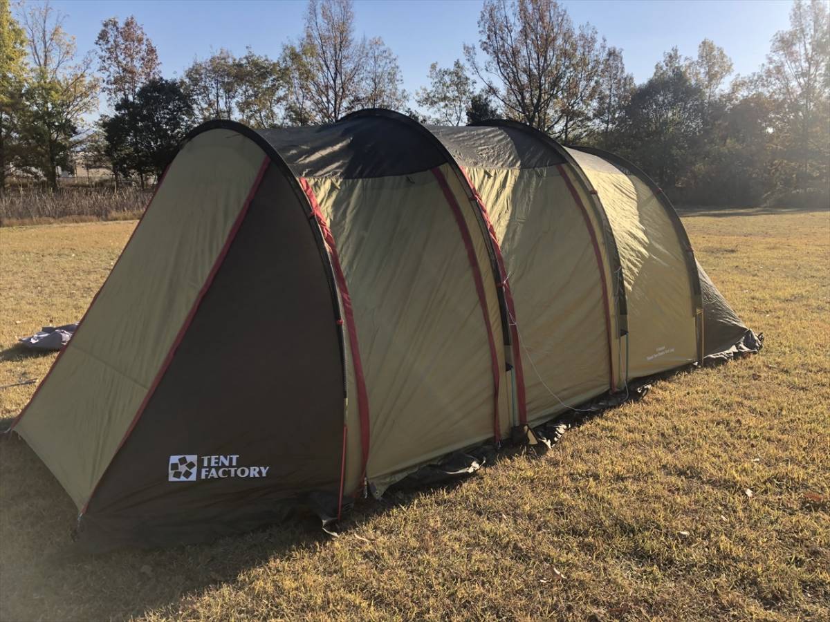 TENT FACTORY フォーシーズントンネル2ルームテントL（アルミポール仕様）トップルーフUV付き_画像2