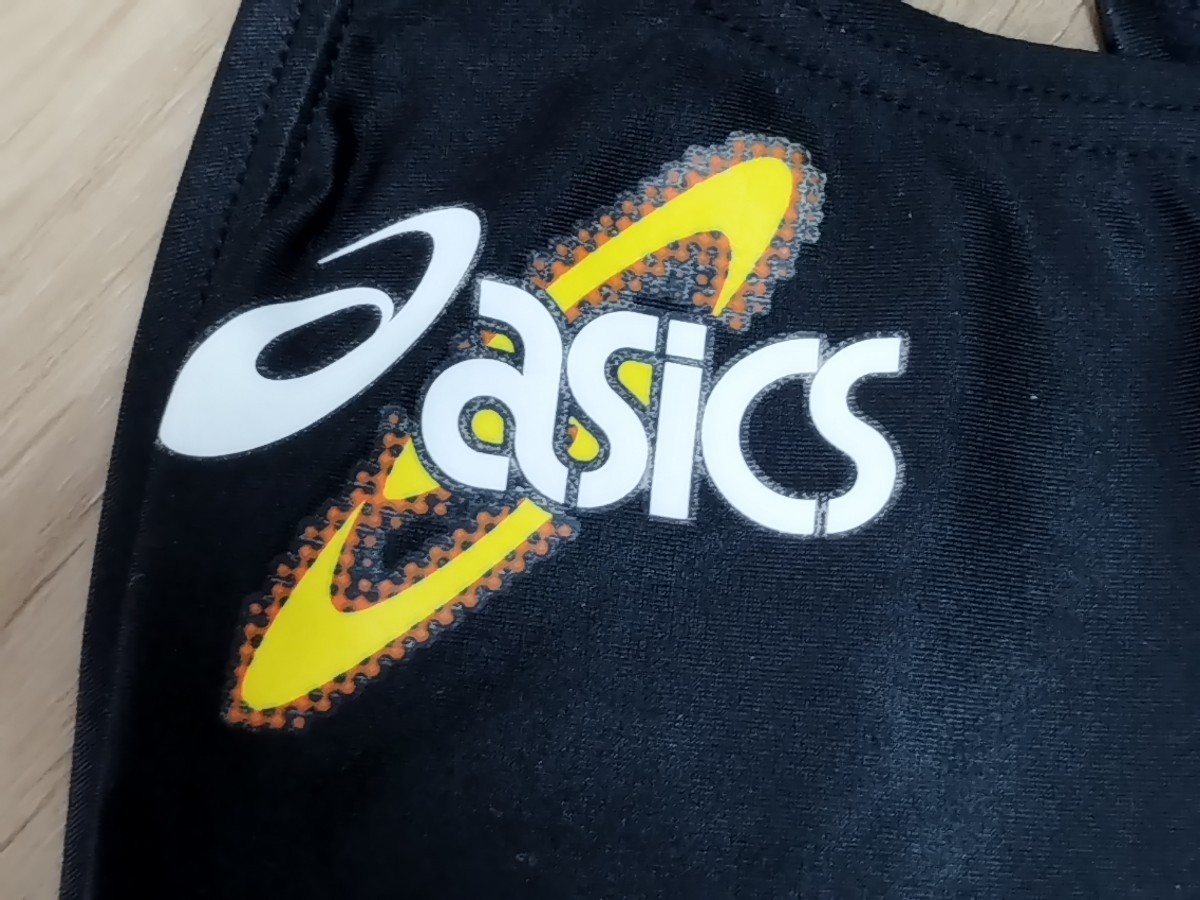 asics アシックス 競泳水着 女性用 ハイドロSP 初期ロゴ 130サイズ AGS405 箱無し中古_初期ロゴと言われるタイプのロゴです