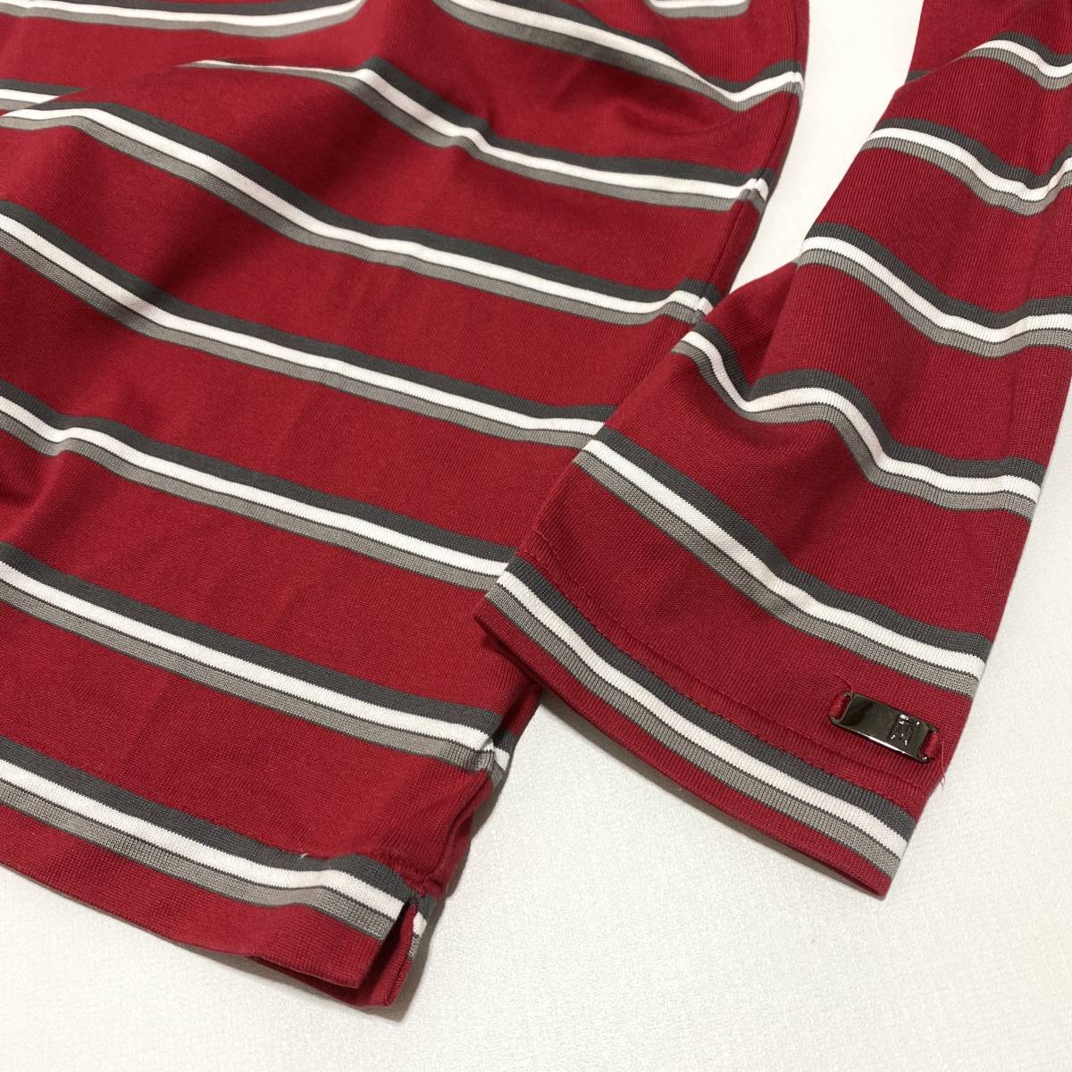 NIKE TIGER WOODS COLLECTION Nike Tiger Woods коллекция длинный рукав окантовка рубашка-поло XL красный мужской Golf одежда 23-1115