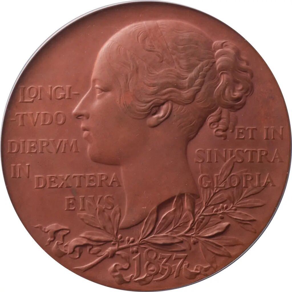 NGC鑑定MS62BN 1897年 ヴィクトリア女王 ダイヤモンドジュビリー 銅 ブロンズメダル アンティーク BHM-3506 Victoria Bronze ×コイン銅貨_画像1