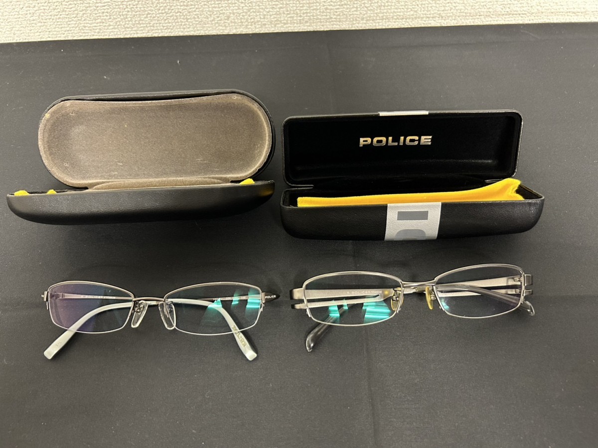 POLICE　ポリス　メガネ　2点　眼鏡　COL.627　COL.BR7　V2046J　V8390J　ブランド物　ケース付き　現状品_画像10