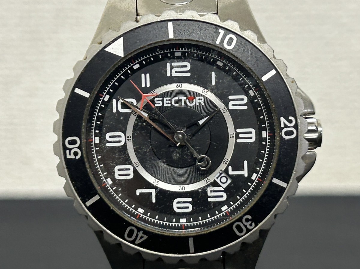 A3　SECTOR　セクター　175　メンズ腕時計　ブランド腕時計　デイト　現状品_画像1