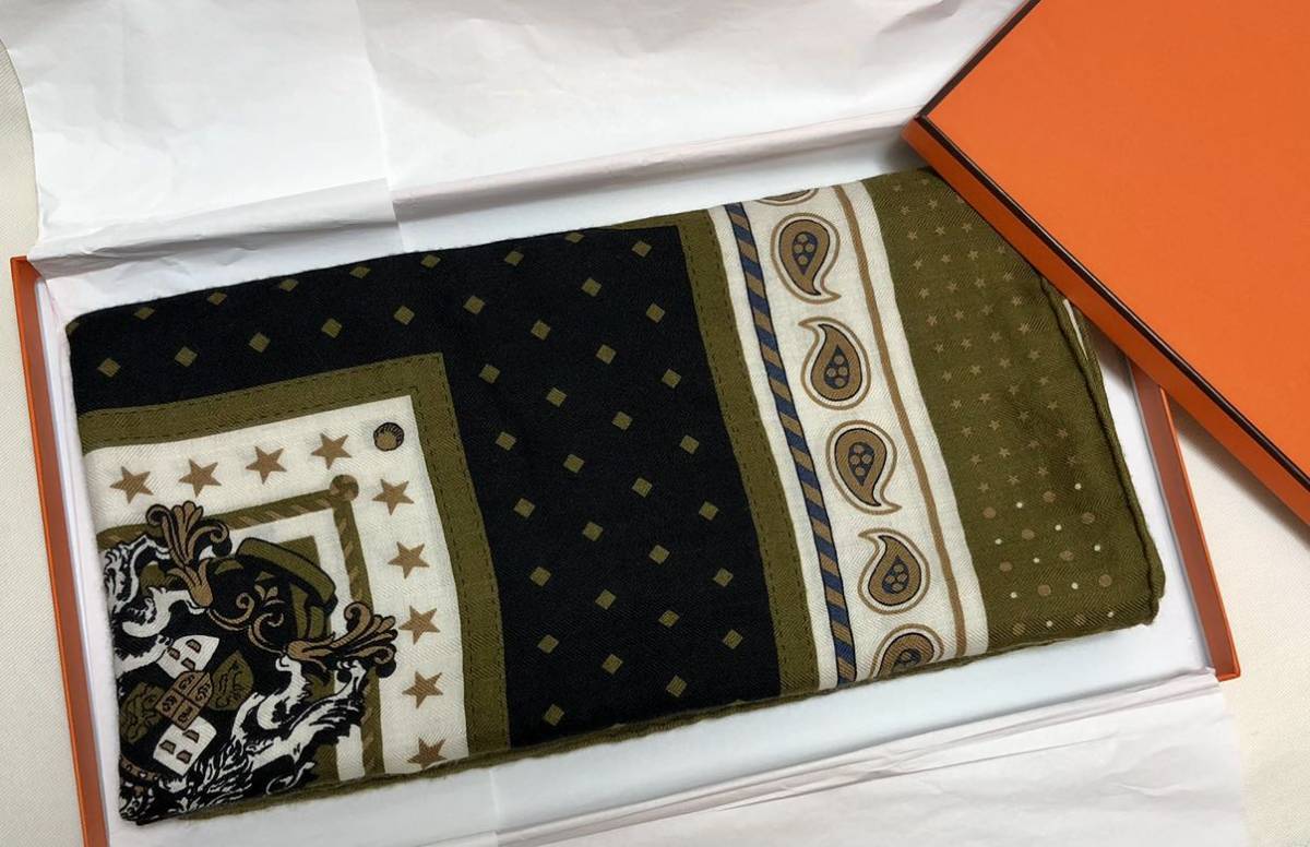 美品 HERMES エルメス ストール カシシル カレジェアン 宮廷の 美品 HERMES エルメス ストール カシシル カレジェアン 宮廷の