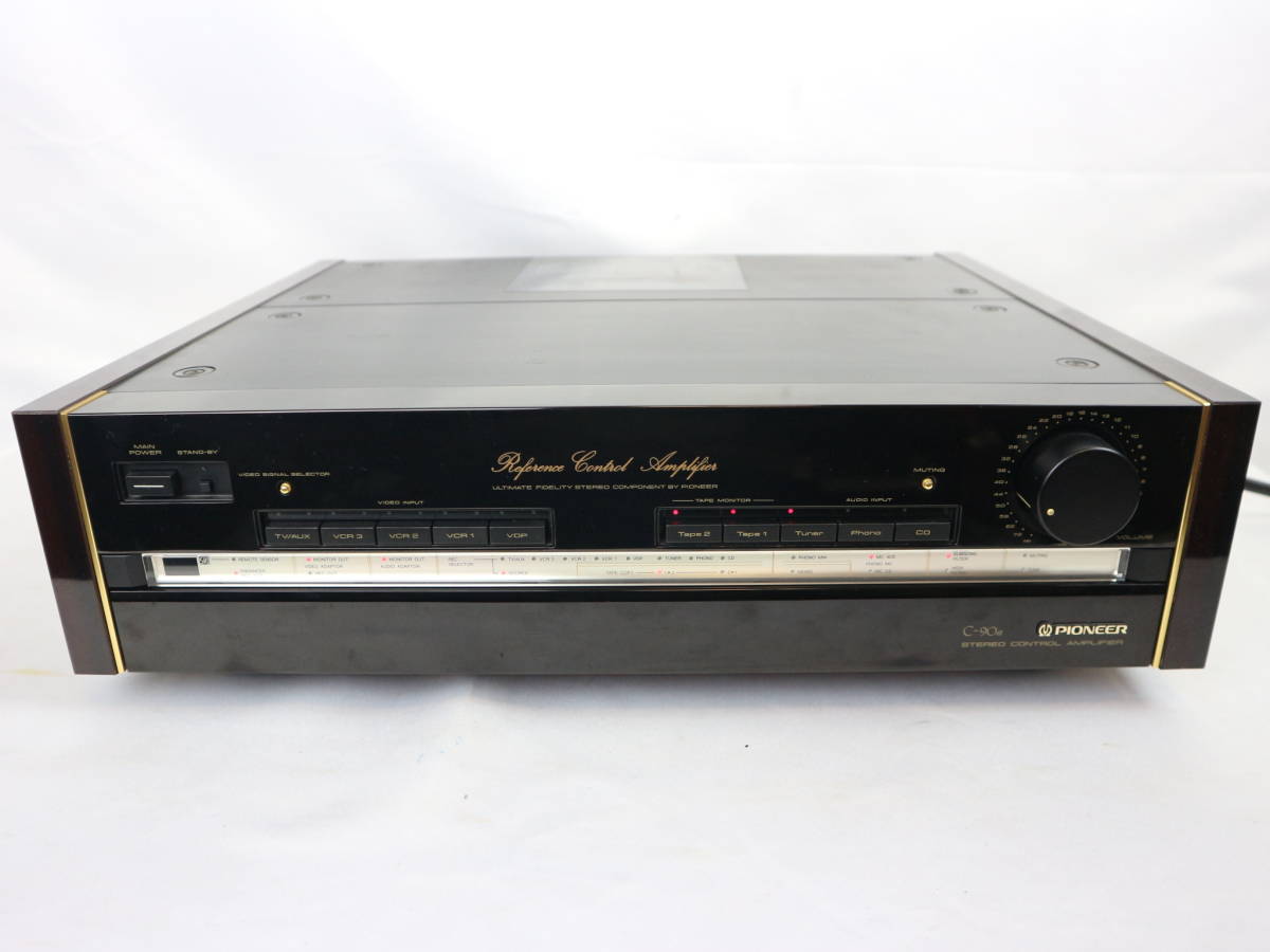 美品 Pioneer/パイオニア C-90a コントロールアンプ/STEREO CONTROL AMPLIFIER オーディオ機器 通電確認済 現状品 140サイズ_画像2