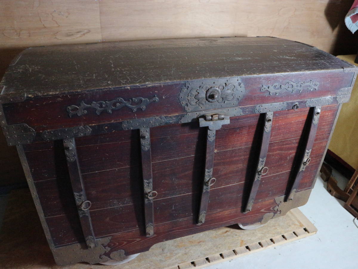 正規品直輸入】 車箪笥 時代箪笥 古家具 古民具 時代 仙台箪笥の車
