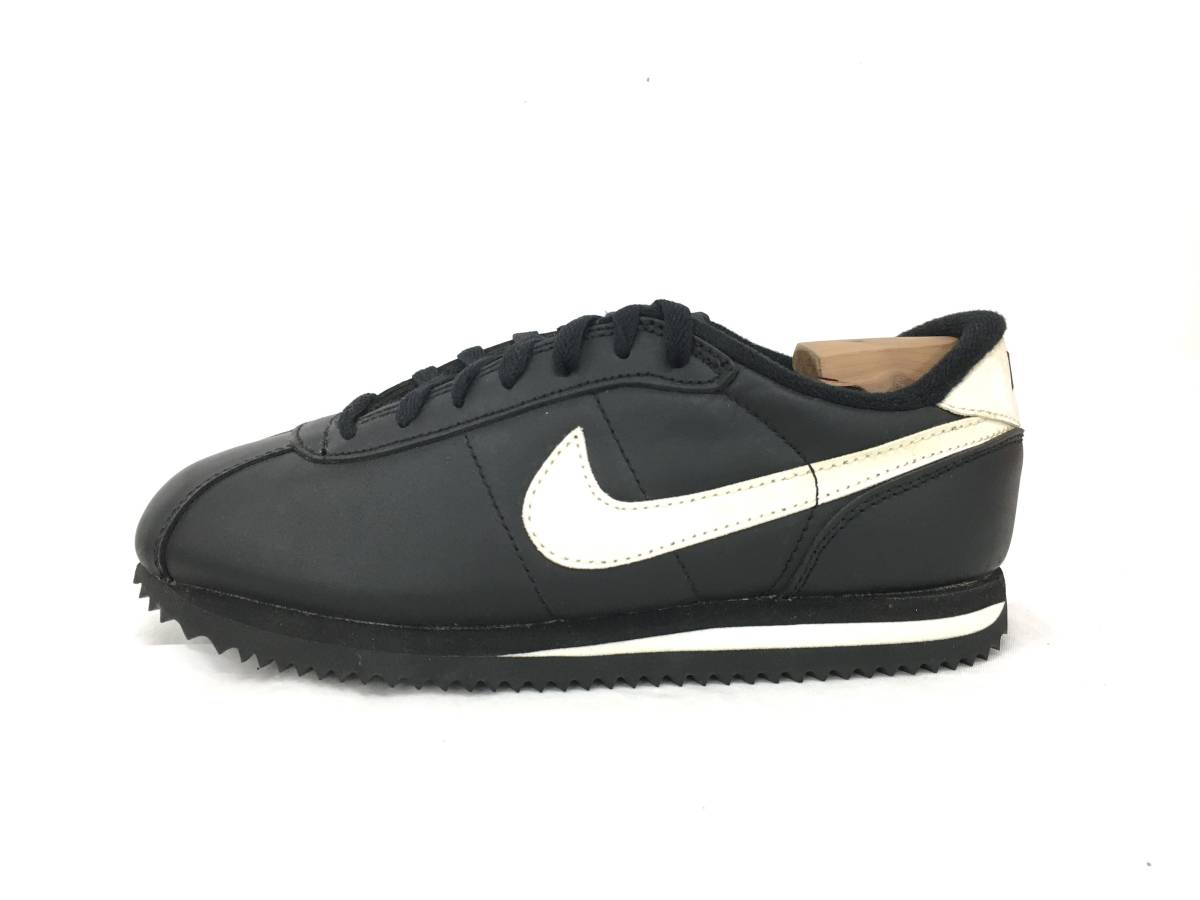 103 ビンテージ 未使用品 90s NIKE ナイキ レザーコルテッツ スニーカー シューズ 靴 US/7.5 UR/6.5 25.5 ブラック/ホワイト_画像2