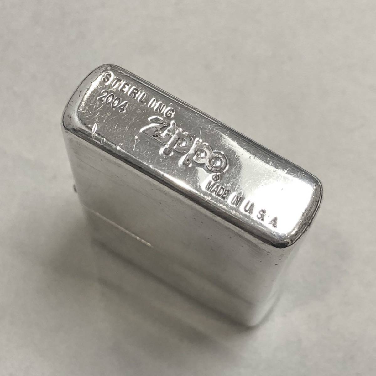 Zippo ジッポー オイルライター STERLING 2004 MADE IN U.S.A ヴィンテージ 煙草用 喫煙具_画像4