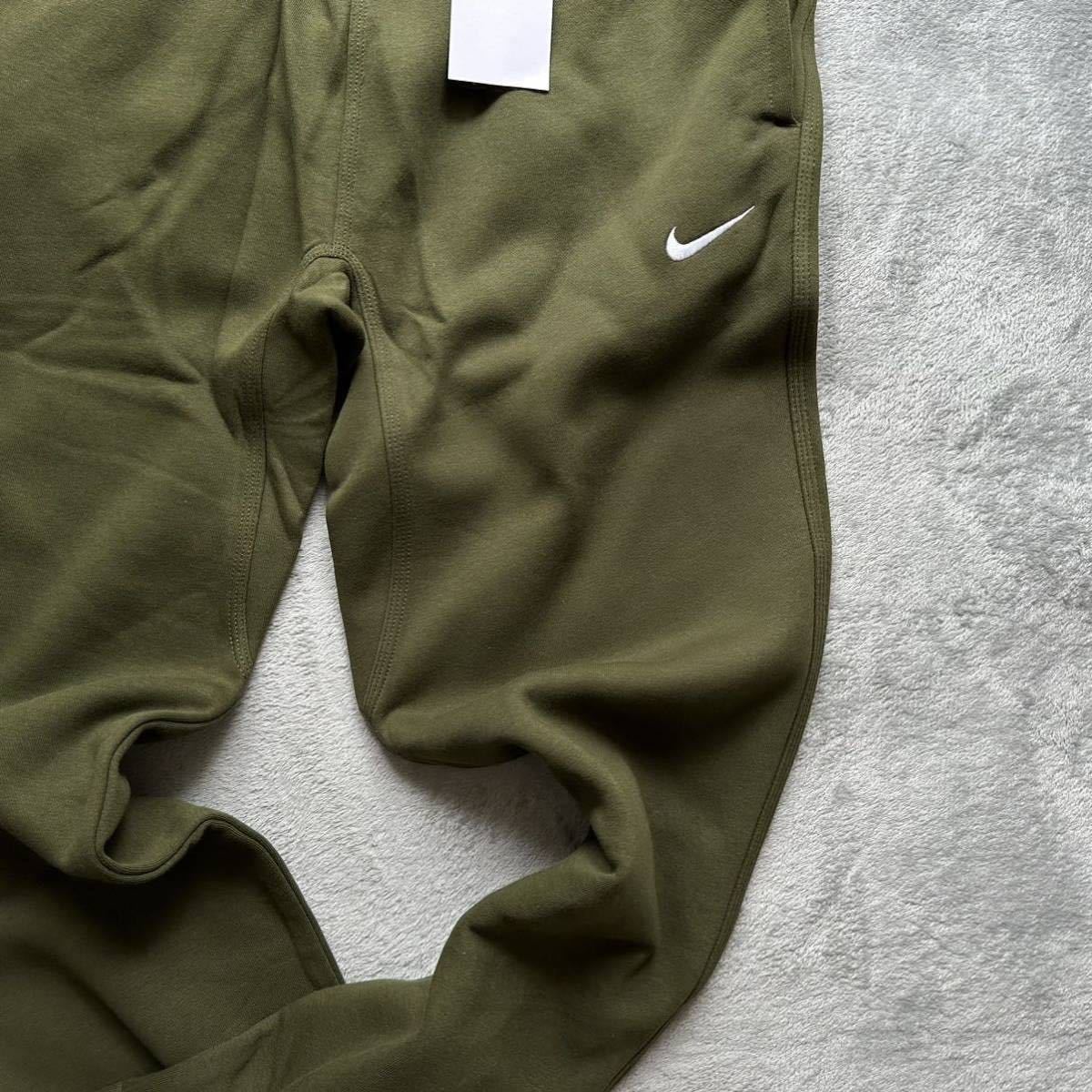 格安送料 Mサイズ 新品 NIKE ナイキ スウェットパンツ カーキ フリース クラブ ボトムス スウッシュ ジョガー ロゴ刺繍 裏起毛 916274-326_画像6