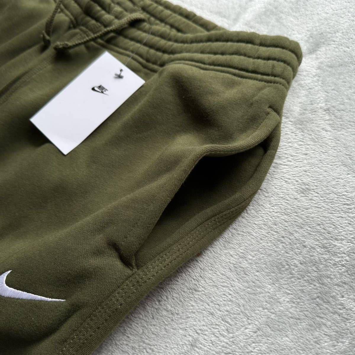 格安送料 Mサイズ 新品 NIKE ナイキ スウェットパンツ カーキ フリース クラブ ボトムス スウッシュ ジョガー ロゴ刺繍 裏起毛 916274-326_画像5