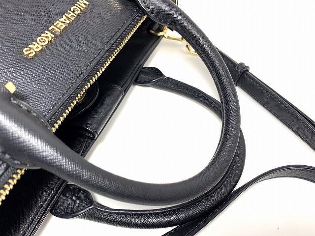 極美品★送料無料 マイケルコース MICHAEL KORS レザー 2Way ショルダーバッグ トートバッグ ハンドバッグ ブラック