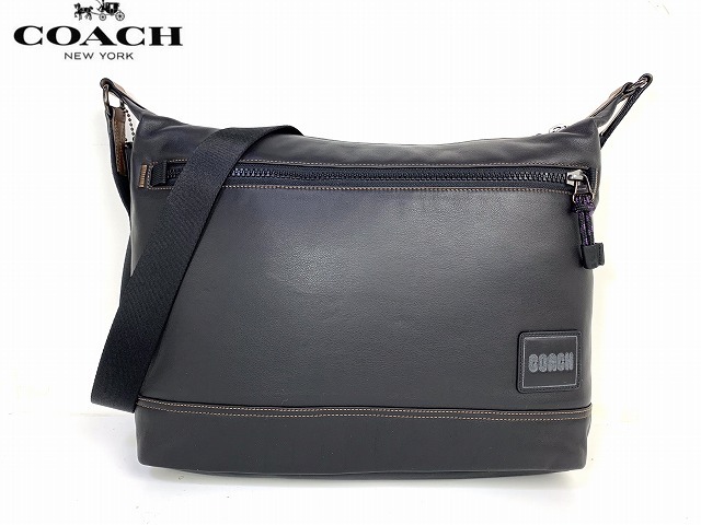 新品同様★送料無料★レアモデル コーチ メンズ COACH レザー ペイサー メッセンジャーバッグ ショルダーバッグ ブラック_画像1