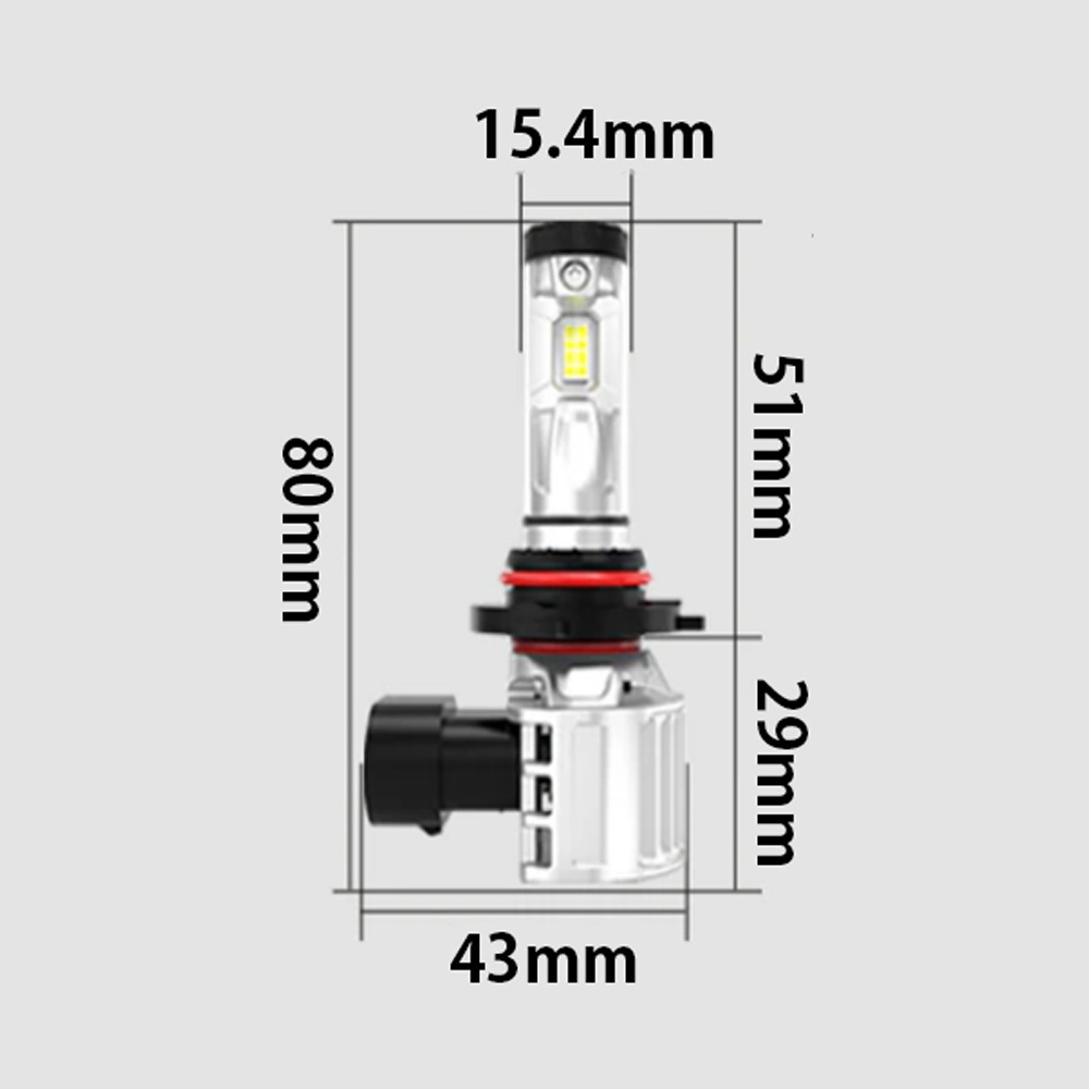 LEDヘッドライト HB3 DC12V 14600ルーメン 6000K ホワイト 変色フィルム付き 車検対応 2本セット 1年保証_画像8