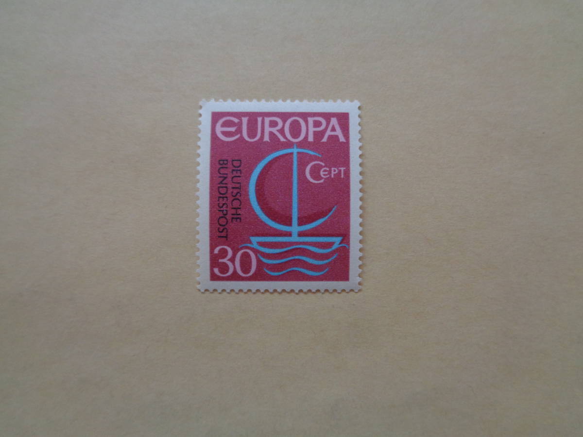 ドイツ切手　1966年　CEPT付き定型化されたヨット　　30_画像1