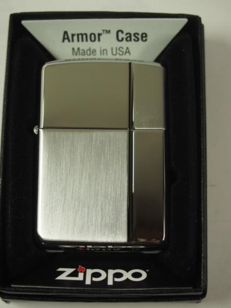 Zippoアーマー・スタンダード2面両面 シルバー銀Armor#162SV-A
