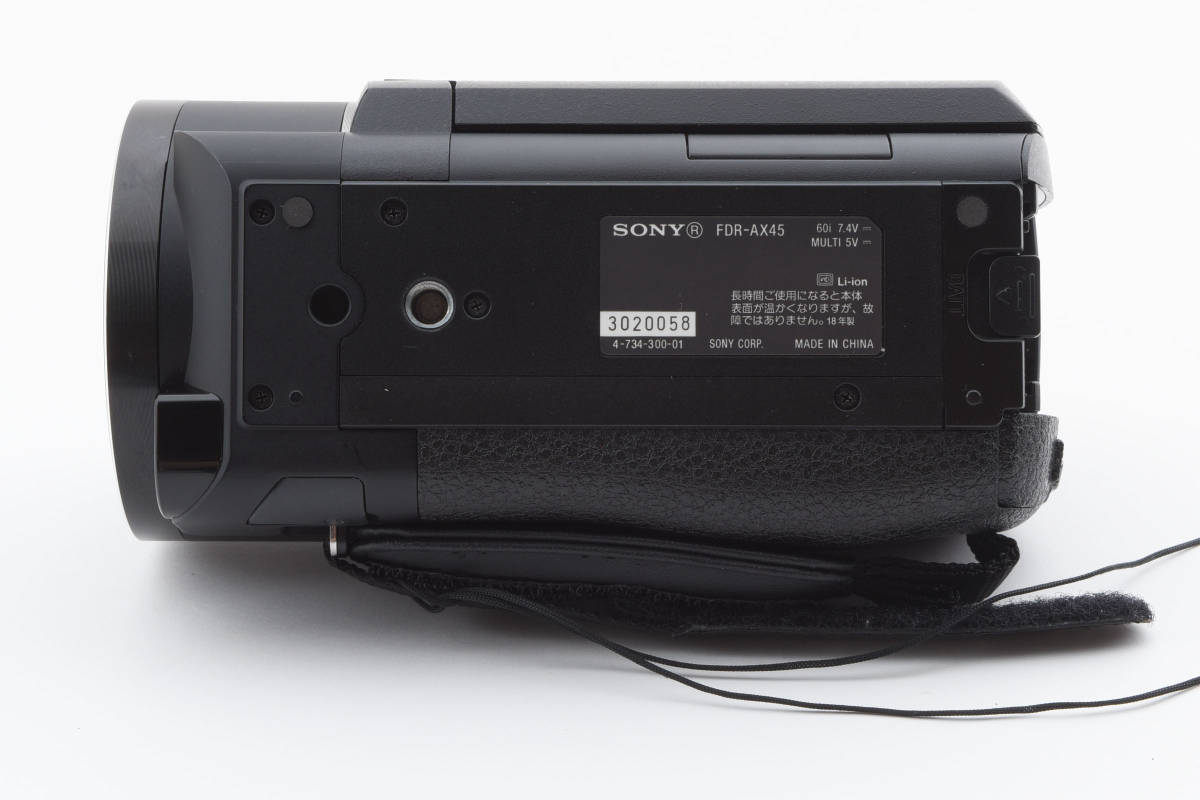 【新品級】 ソニー デジタルビデオカメラ FDR-AX45 ハンディカム 4K SONY 手ブレ補正 1664万画素 内蔵メモリー64GB 26.8mm 広角 #4915_画像9