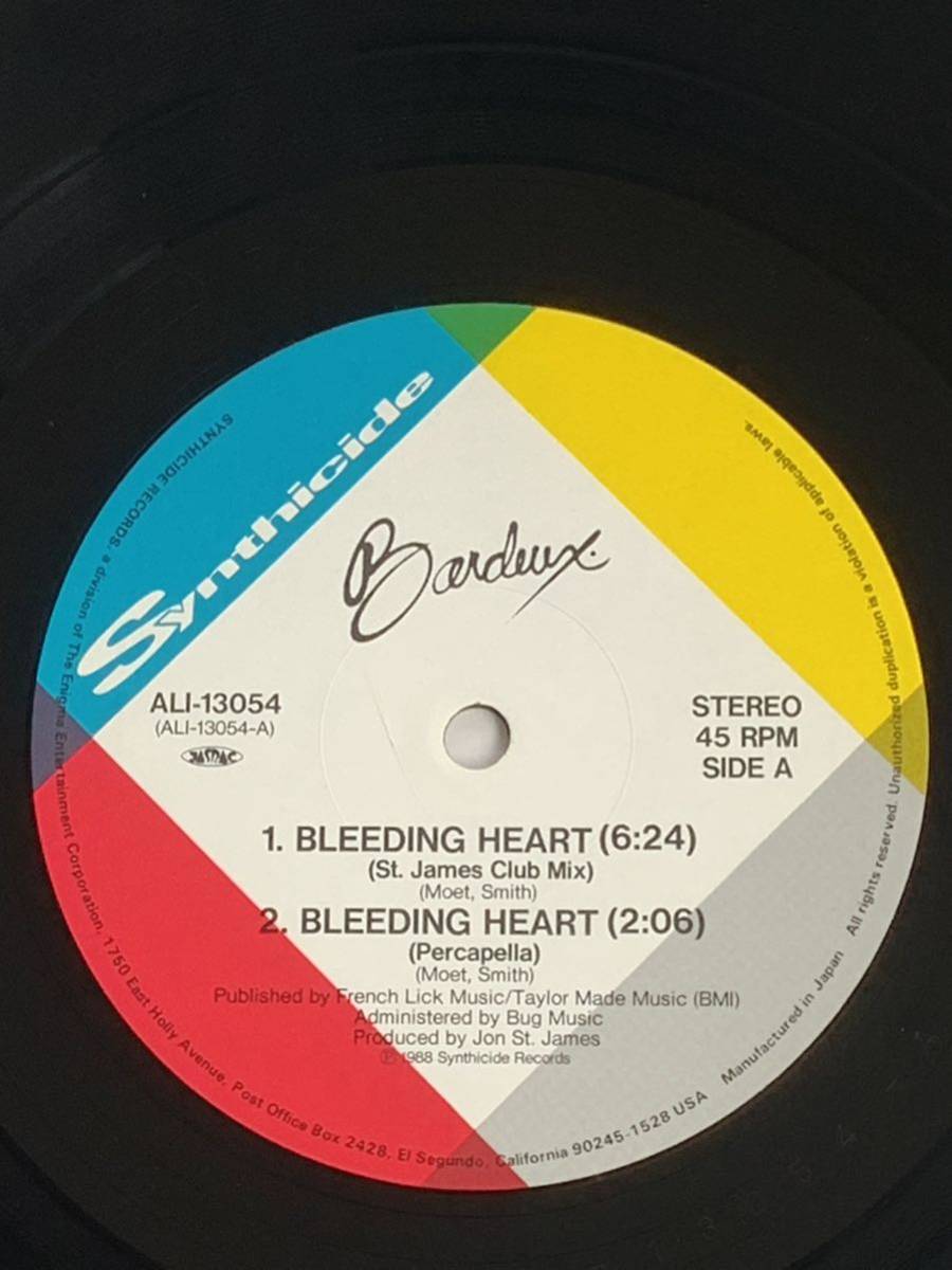 ☆2946 イタロディスコ・シンセポップ・ラテン フリースタイル バルドー ブリーディン Bardeux - Bleeding Heart レコード LP盤 洋楽_画像5