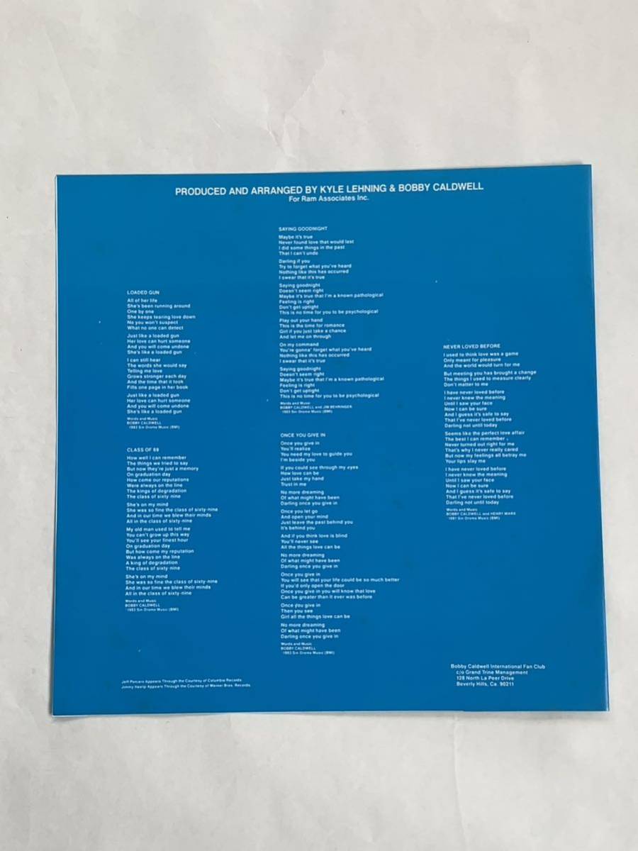 ☆2949 ボビー・コールドウェル Bobby Caldwell/オーガスト・ムーン August Moon LP盤 レコード 洋楽_画像4