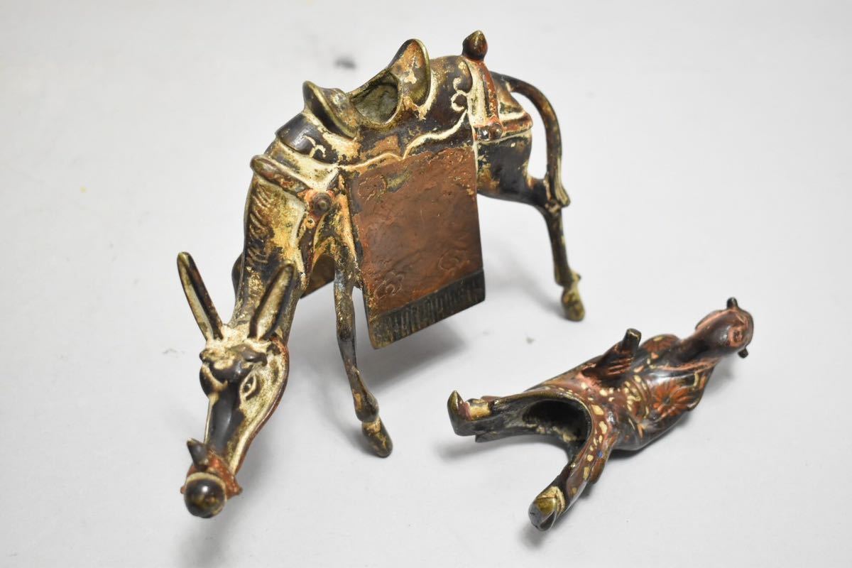 【英】1067 時代 銅のったり香炉 中国美術 朝鮮 銅製 銅器 香爐 騎馬 人物 置物 骨董品 美術品 古美術 時代品 古玩_画像10