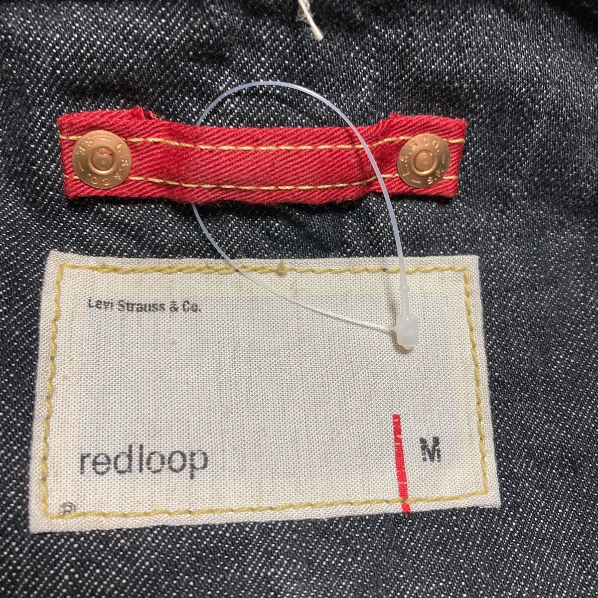 【美品】Levi's redloop リーバイス レッドループ デニムテーラードジャケット ダメージ加工 ブラック Mサイズ 廃盤_画像3