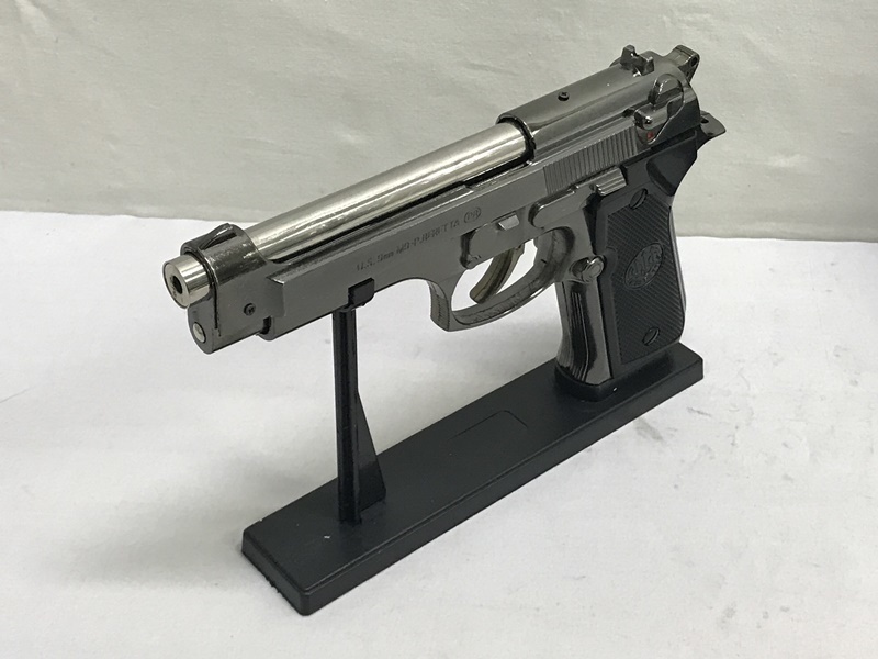 カメ)ピストルライター M9-P LIGHTER / M1910 ガスライター シルバー / PYTHON 357マグナム / ワルサーP38 ジャンク ◆T2311056_0