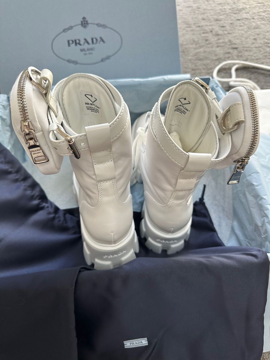 新品】Prada プラダ モノリス レザーxナイロンファブリック 新品】Prada プラダ モノリス レザーxナイロンファブリック