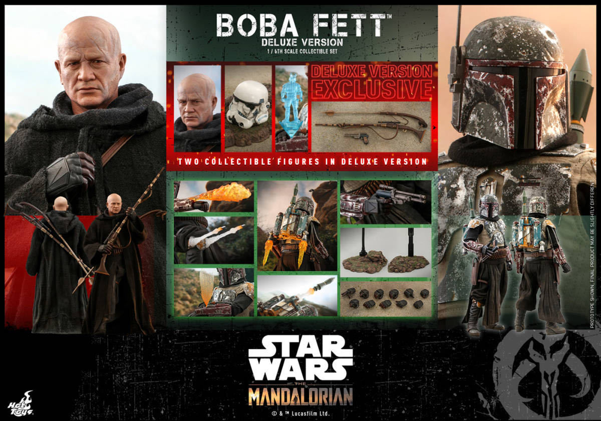 ホットトイズ 1/6 マンダロリアン ボバ・フェット DX版 2体セット スター・ウォーズ 未開封新品 TMS034 Star Wars Boba Fett Hottoys_画像9