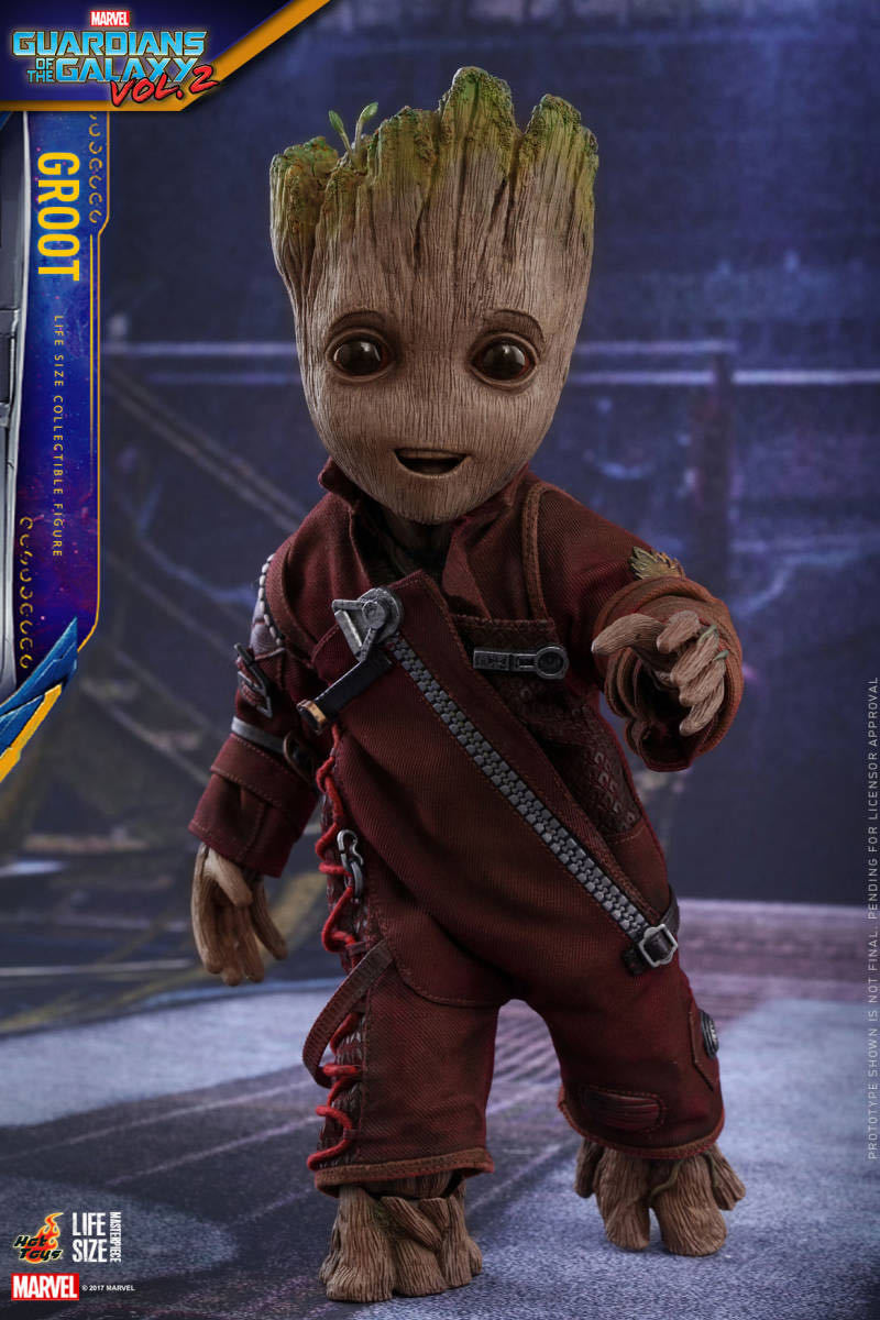  hot toys 1/1ga-ti apricot *ob* Galaxy : remix baby * glue to life size unopened new goods LMS004 Baby Groot HOTTOYS