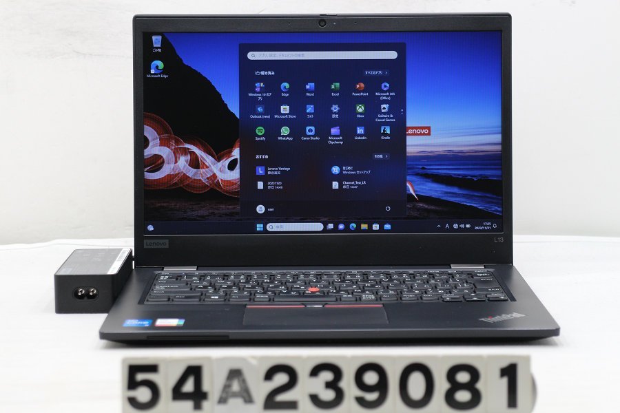 【ジャンク品】Lenovo ThinkPad L13 Gen2 Core i5 1135G7 2.4GHz/8GB/256GB(SSD)/Win11 キーボード不良 【54A239081】_画像1