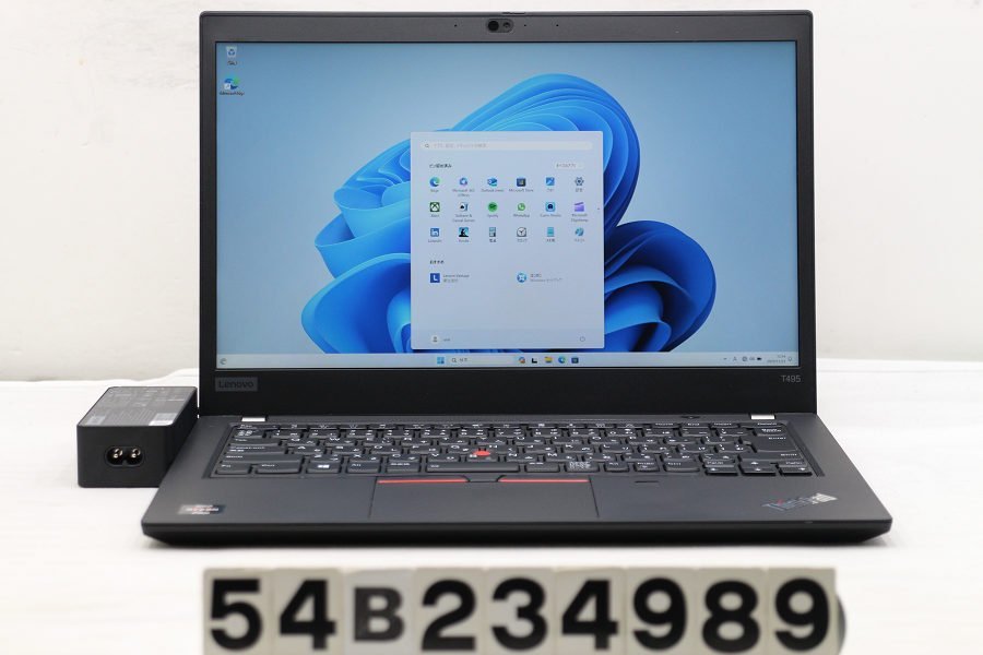 Lenovo ThinkPad T495 Ryzen7Pro 3700U 2.3GHz/32GB/512GB(SSD)/14W/FHD(1920x1080) タッチパネル/Win11 【54B234989】
