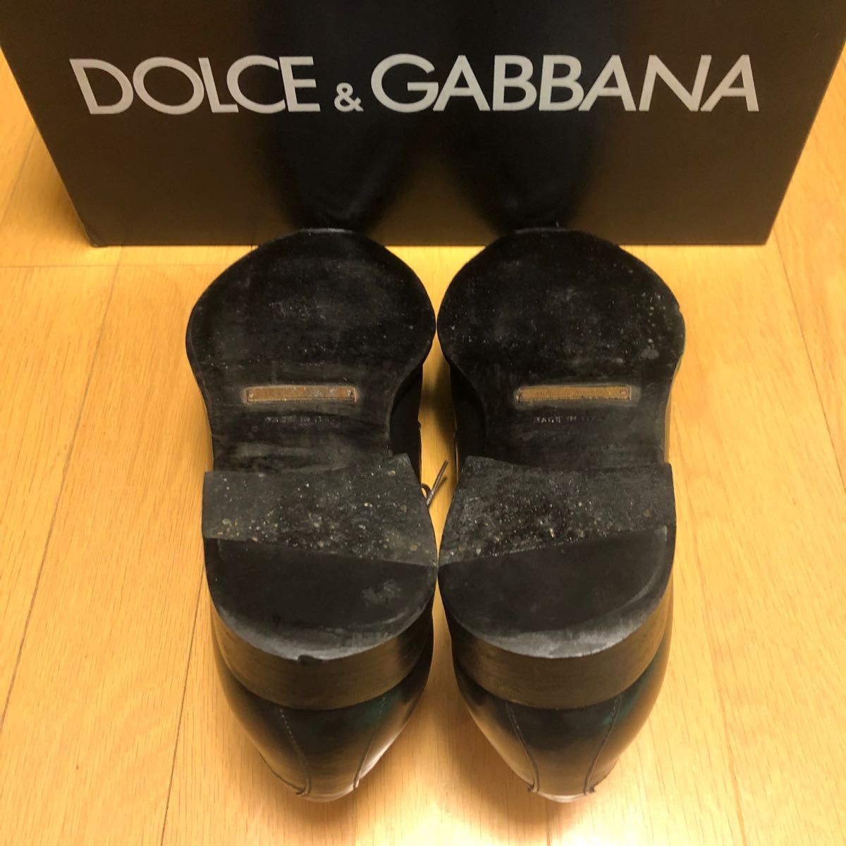 【DOLCE&GABBANA】 美品　ドレスシューズ　プレーントゥ　黒　フォーマル　 レザーシューズ　サイズ7  ビジネスシューズ