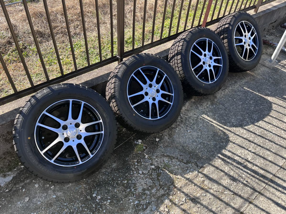 185/65R14 14インチ スタッドレスタイヤ スノータイヤ GOODYEAR ICE NAVI7 ホイール付き4本セット PCD100 4穴_画像1