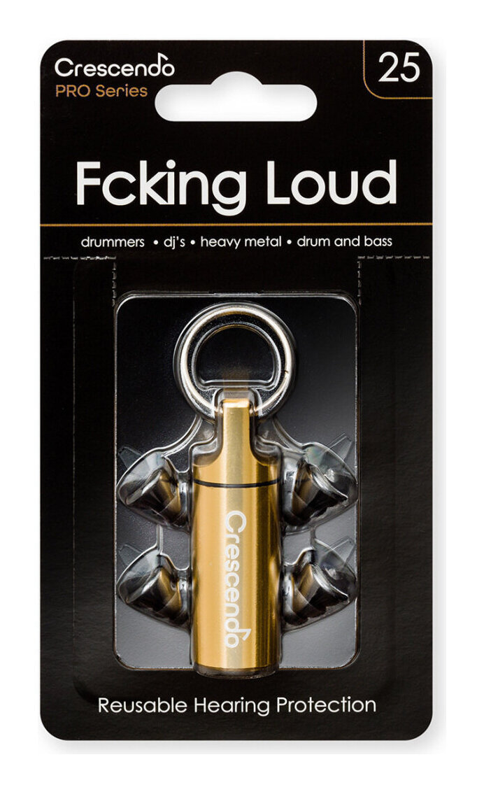 即決◆新品◆送料無料Crescendo PRO Fcking Loud 25 ドラマー用/ミュージシャン用/大音量用 イヤープロテクター 耳栓 /メール便_画像1