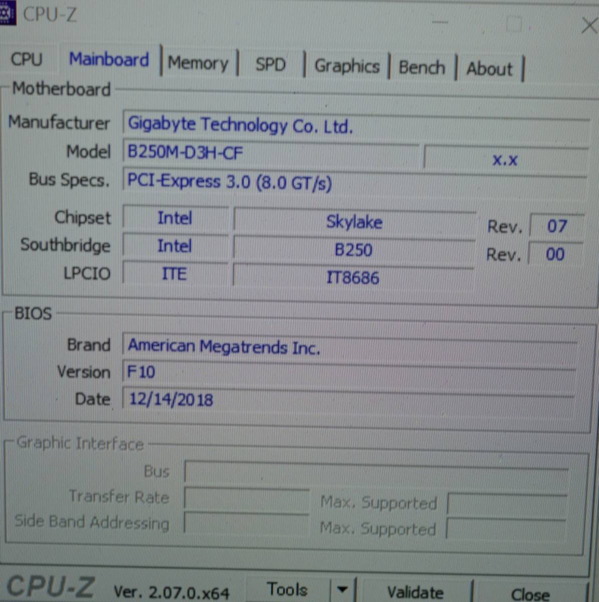 【動作確認済】GIGABYTE GA-B250M-D3H LGA1151(Intel 第8世代/第9世代) IOパネル付属_画像6