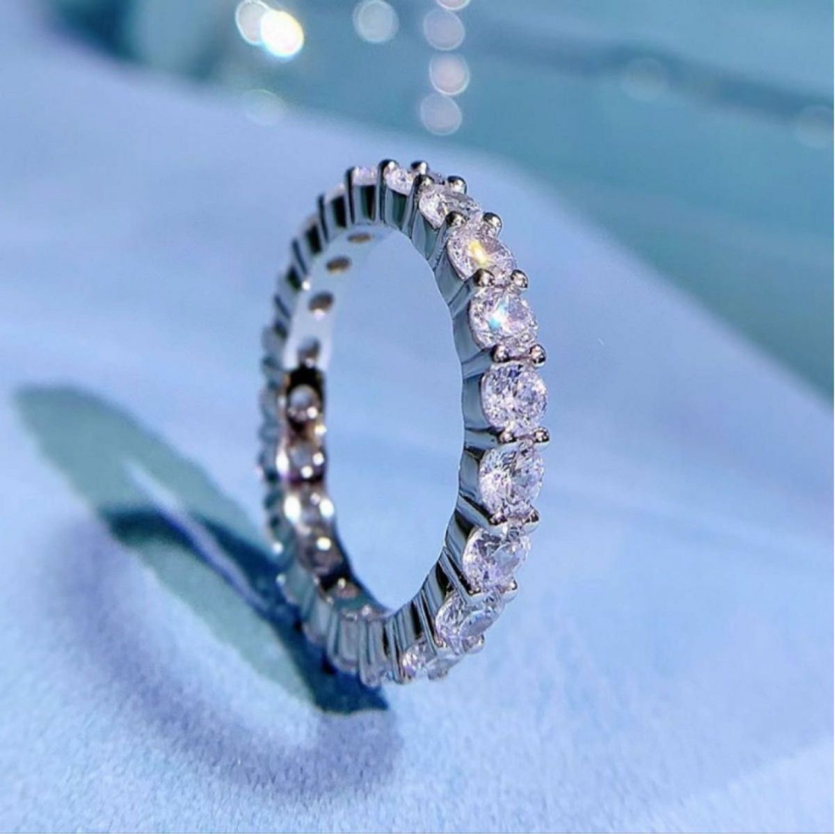 10号 最高級人工ダイヤモンド フルエタニティ リング 3mm sona 指輪 