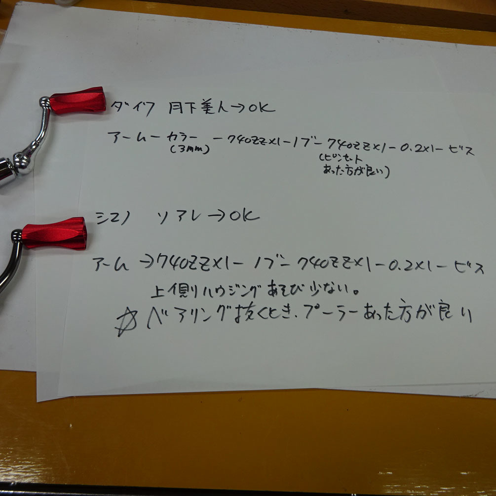 ガンメタ2個 ゴメクサス パワー ハンドル ノブ 雷魚かごジギング ダイワ シマノ 向け 汎用 4mmタイプ S21SK-2 @_画像6