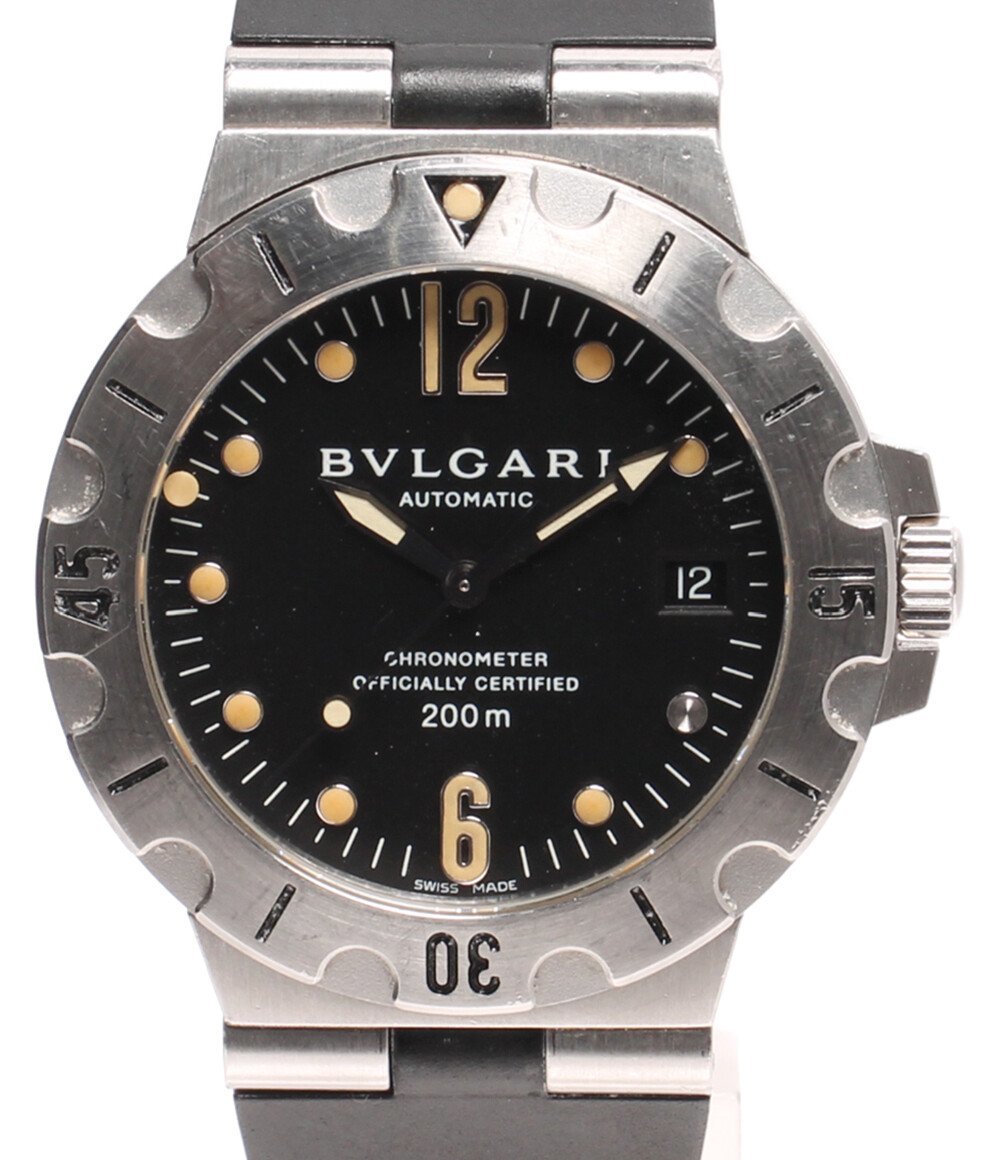 ブルガリ 腕時計 スクーバ SD38S ディアゴノ 自動巻き ブラック メンズ Bvlgari_画像1