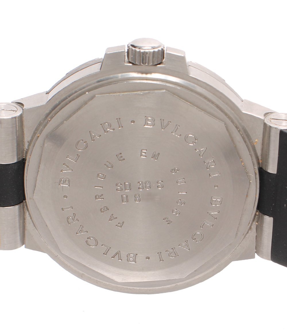 ブルガリ 腕時計 スクーバ SD38S ディアゴノ 自動巻き ブラック メンズ Bvlgari_画像4