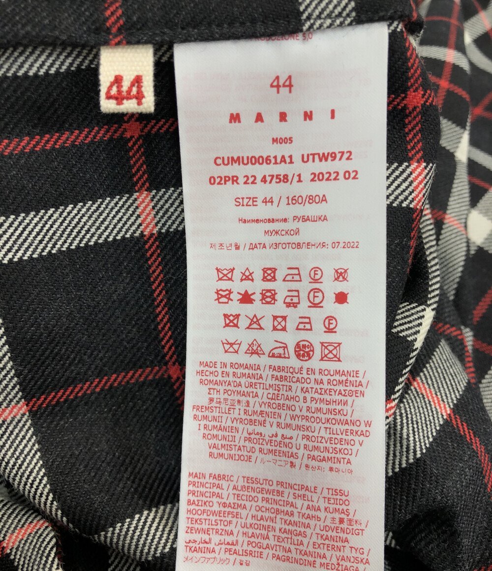 8120円 美品 マルニ 長袖チェックシャツ メンズ 44 XL以上 MARNI 8120円 美品 マルニ 長袖チェックシャツ メンズ 44 XL以上 MARNI