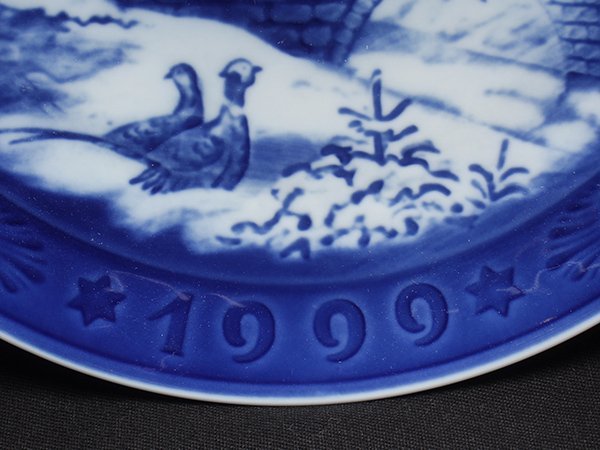 美品 ロイヤルコペンハーゲン イヤープレート 飾り皿 18cm インテリア 1999 Royal Copenhagen [0502]_画像4