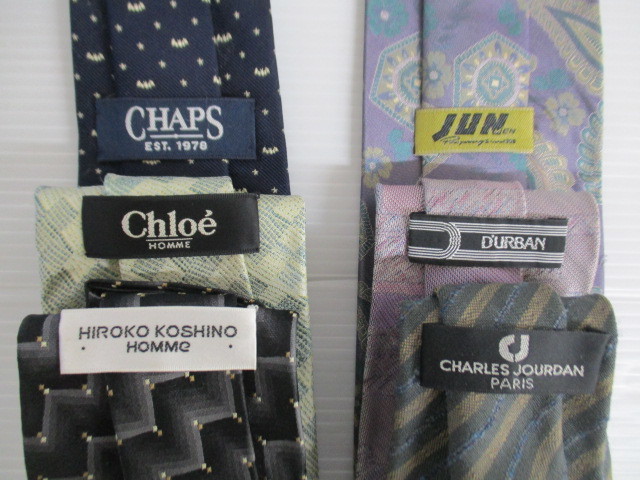 【お買得】★ネクタイいろいろセット★CHAPS/Chloe/HIROKO KOSHINO HOMME ほか　ネイビー/黒/紫/ペイズリー柄/ストライプ柄_画像8