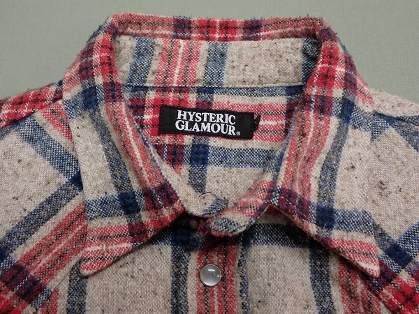HYSTERIC GLAMOUR nappy western shirt *M* Hysteric Glamour / check /@B1/23*10*2-14