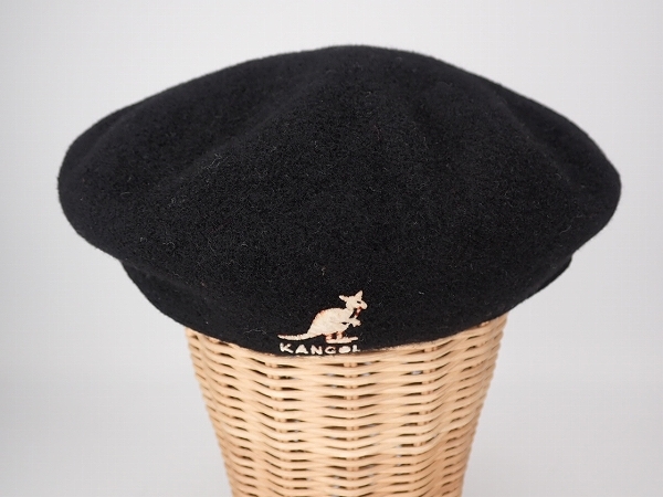 送料無料 KANGOL ウールハンチング・M/56cm★カンゴール/英国製 イングランド製/帽子/黒/23*11*4-18_画像4