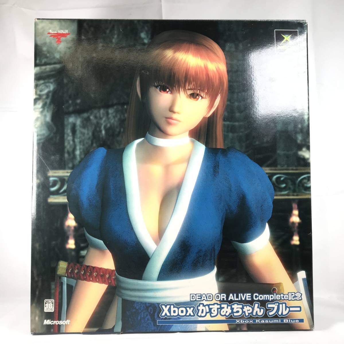 □ジャンク品□ Microsoft マイクロソフト ゲーム機本体 Xbox DEAD OR ALIVE Complete記念 かすみちゃんブルー 特典付き ソフト欠品_画像1