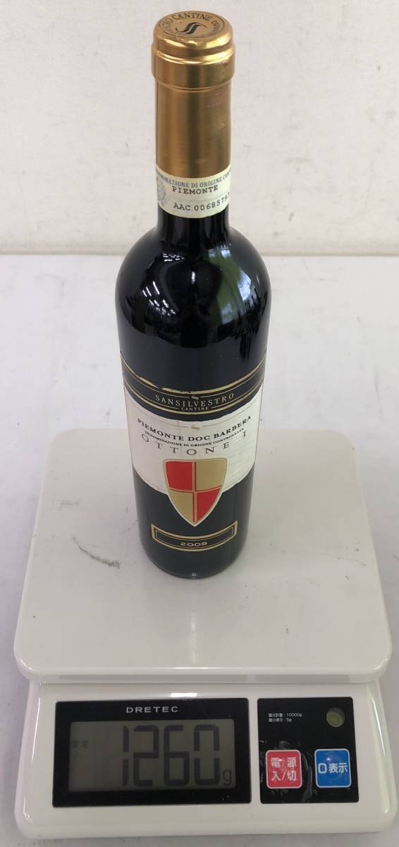 Y114(7560)-122【同梱不可】お酒 6点まとめ ワイン 13％ 750ml SANSILVESTRO CANTINE PIEMONTE DOC BARBERA OTTONEⅠ2009_画像10