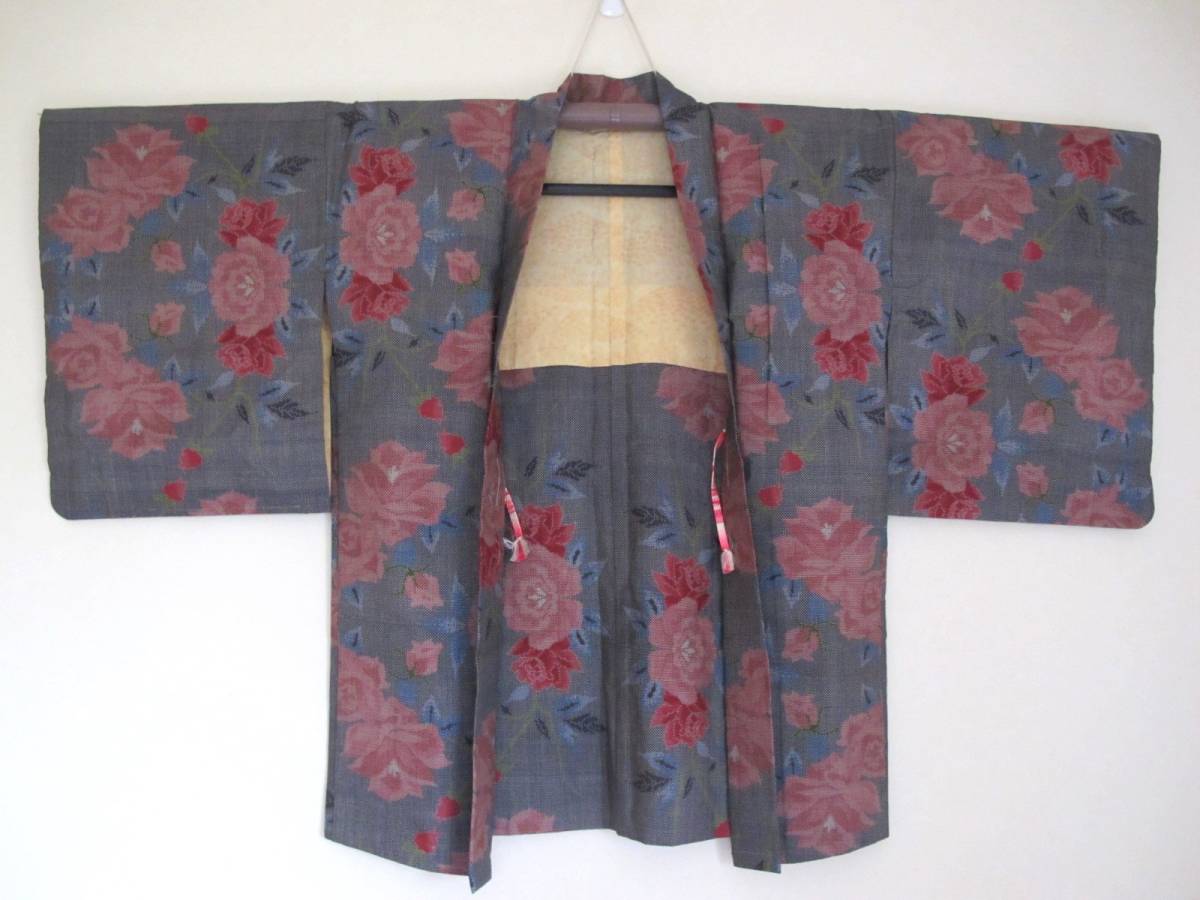 薔薇の大島紬 羽織 ロマンティックの画像6