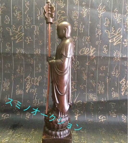 仏教美術 地蔵菩薩 精密細工 金剛力士像 木彫仏像 仏師手仕上げ品 金剛力士像一式 新品 22cm_画像3