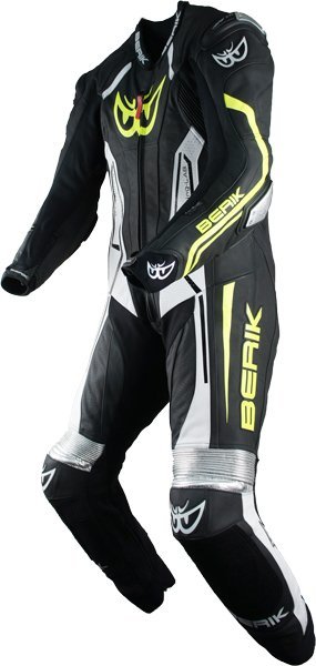 ヨーロッパモデル BERIK ベリック 牛革 レーシングスーツ BLACK/YELLOW 9059 54 2XLサイズ サンプル品_画像1