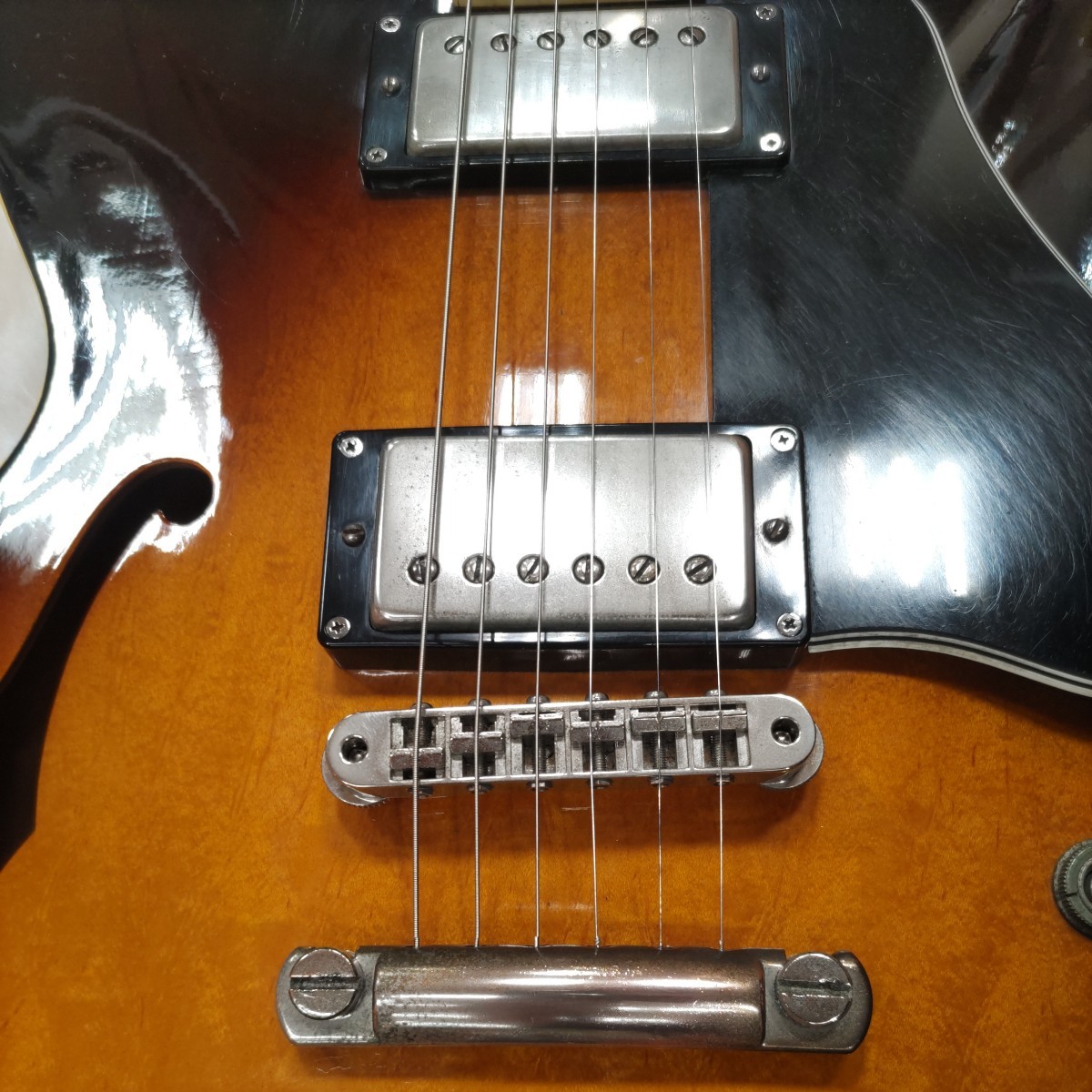 Burny RSA-100 BS 日本製 Dot ES-335 タイプ バーニー エレキギター 80年代製造 フェルナンデス Fernandes_画像8