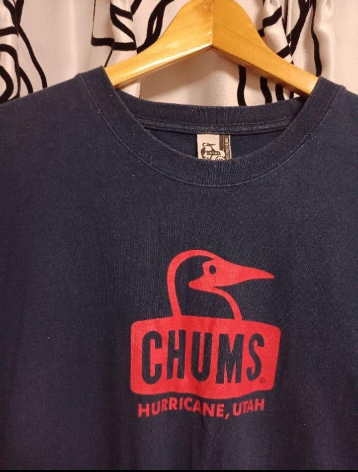 CHUMS チャムス メンズ Tシャツ<XL> ネイビー